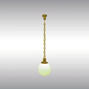 lampada a sospensione / classica / in vetro / in ottone