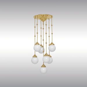 plafoniera classica / in vetro / in ottone / LED