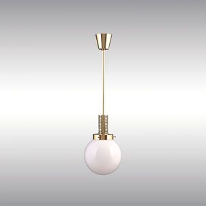 lampada a sospensione / classica / in ottone / in vetro soffiato