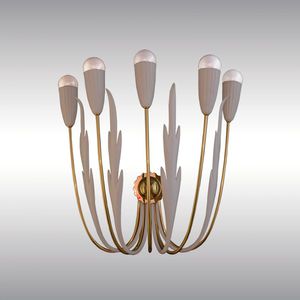 applique Art Deco / in ottone / LED / a candelabro