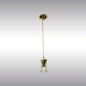 lampada a sospensione / classica / in cristallo / in ottone