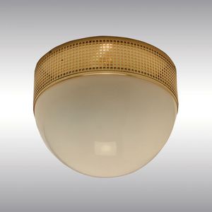 plafoniera classica / tonda / in ottone / in vetro soffiato