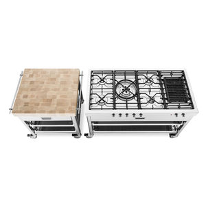 cucina moderna / in acciaio / in legno / modulare