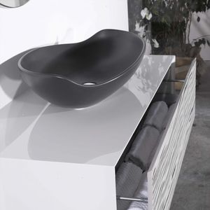 lavabo da appoggio / ovale / moderno