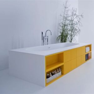 vasca da bagno in acrilico / con armadietto integrato