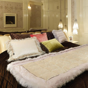 letto matrimoniale / moderno / in tessuto