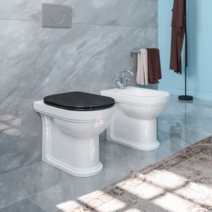 WC da appoggio / in ceramica / con sciacquone ad incastro