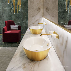 lavabo da appoggio / ovale / in ceramica / moderno