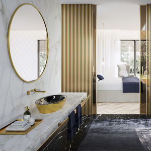 lavabo da appoggio / ovale / in ceramica / moderno