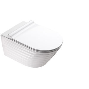 WC sospeso / in ceramica / senza brida