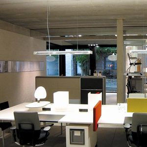 luce a sospensione / LED / rettangolare / in metallo