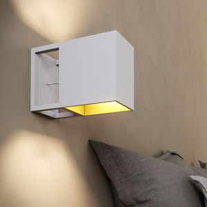 applique moderna / in alluminio / LED / rettangolare