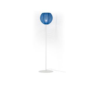 lampada con piede / moderna / in acciaio / in rattan