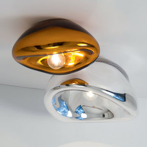 plafoniera moderna / in vetro / in acciaio / LED