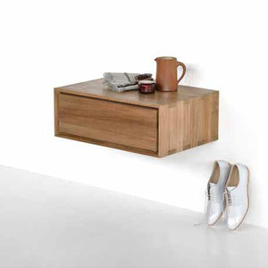 comodino / moderno / in teak / rettangolare