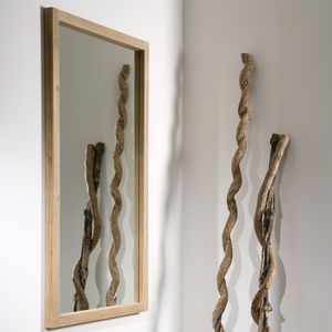 specchio a muro / classico / rettangolare / in legno