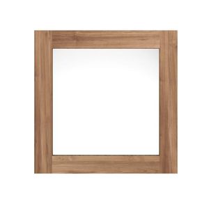 specchio a muro / moderno / quadrato / in teak