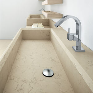 lavabo doppio / da appoggio / rettangolare / in Solid Surface