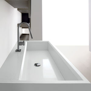lavabo da appoggio / rettangolare / in Solid Surface / moderno