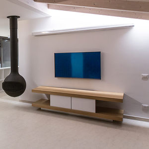 credenza moderna / in legno laccato / in quercia / bianca