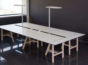 tavolo da lavoro moderno / in faggio / in HDF / rettangolare