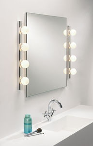 applique moderna / da bagno / in metallo / in vetro