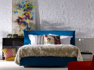 letto matrimoniale / standard / moderno / in tessuto
