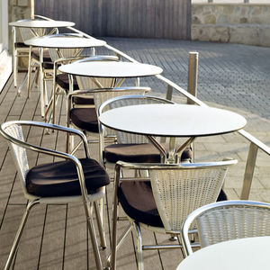 tavolo da pranzo moderno / in metallo / rotondo / quadrato