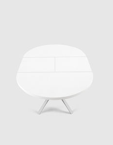 tavolo moderno / in MDF / in alluminio / rotondo