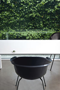 sedia design scandinavo / in poliuretano / in pelle / girevole