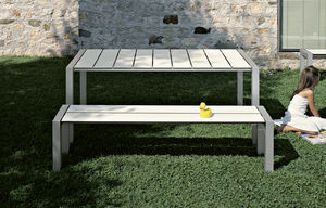 panca da giardino / moderna / in metallo
