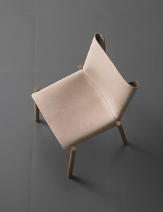 sedia moderna / in metallo / in legno / in pelle