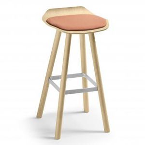 sgabello da bar design originale / in tessuto / in quercia / in faggio