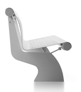 panca pubblica / moderna / in legno compensato / in acciaio