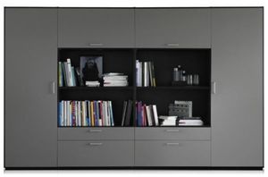 libreria alta / moderna / per ufficio / in legno