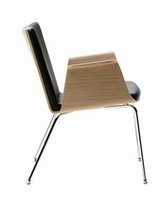 sedia moderna / imbottita / con braccioli / in tessuto