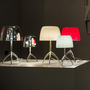 lampada da tavolo / moderna / in alluminio / in vetro soffiato