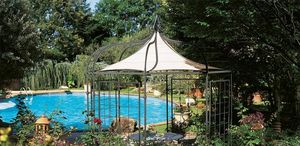 gazebo in ferro battuto / tetto in tela
