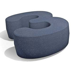 pouf design originale / in tessuto / per edifici pubblici / per hotel