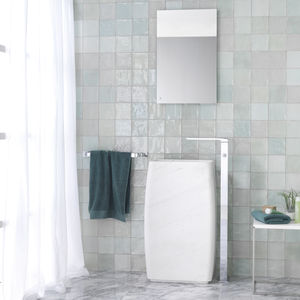 lavabo da terra / rettangolare / in pietra naturale / moderno