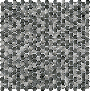 mosaico da interno / da parete / in metallo / esagonale
