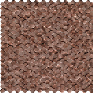 mosaico da interno / da parete / in alluminio / esagonale