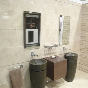 lavabo da terra / tondo / in pietra naturale / moderno