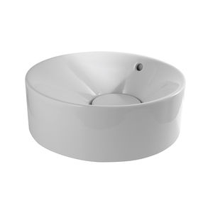 lavabo da appoggio / tondo / in ceramica / moderno