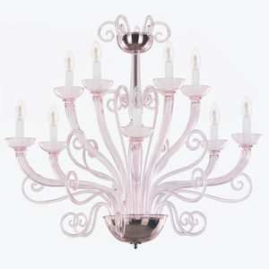 lampadario classico / in vetro di Murano / fatto a mano / su misura