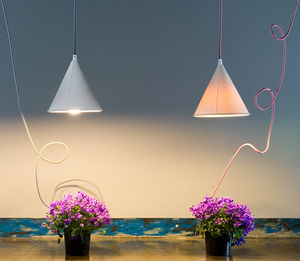 lampada a sospensione / moderna / in tessuto / LED