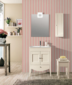 mobile lavabo da appoggio / in legno / classico / con specchio