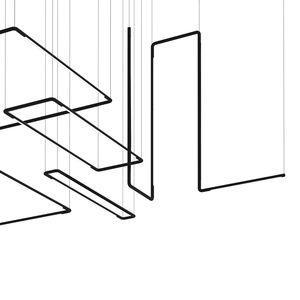 luce a sospensione / LED / lineare / in alluminio