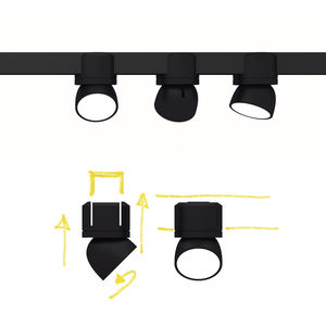 faretti a binario LED / tonda / in alluminio / contract