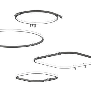 luce a sospensione / LED / tonda / in alluminio laccato
